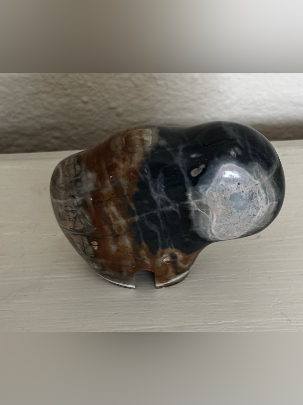 Hand Carved Bison figurine Marble Estate